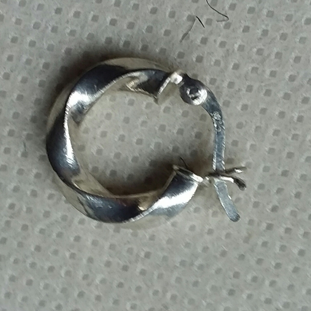 Hoop 925 earring twist single EUC